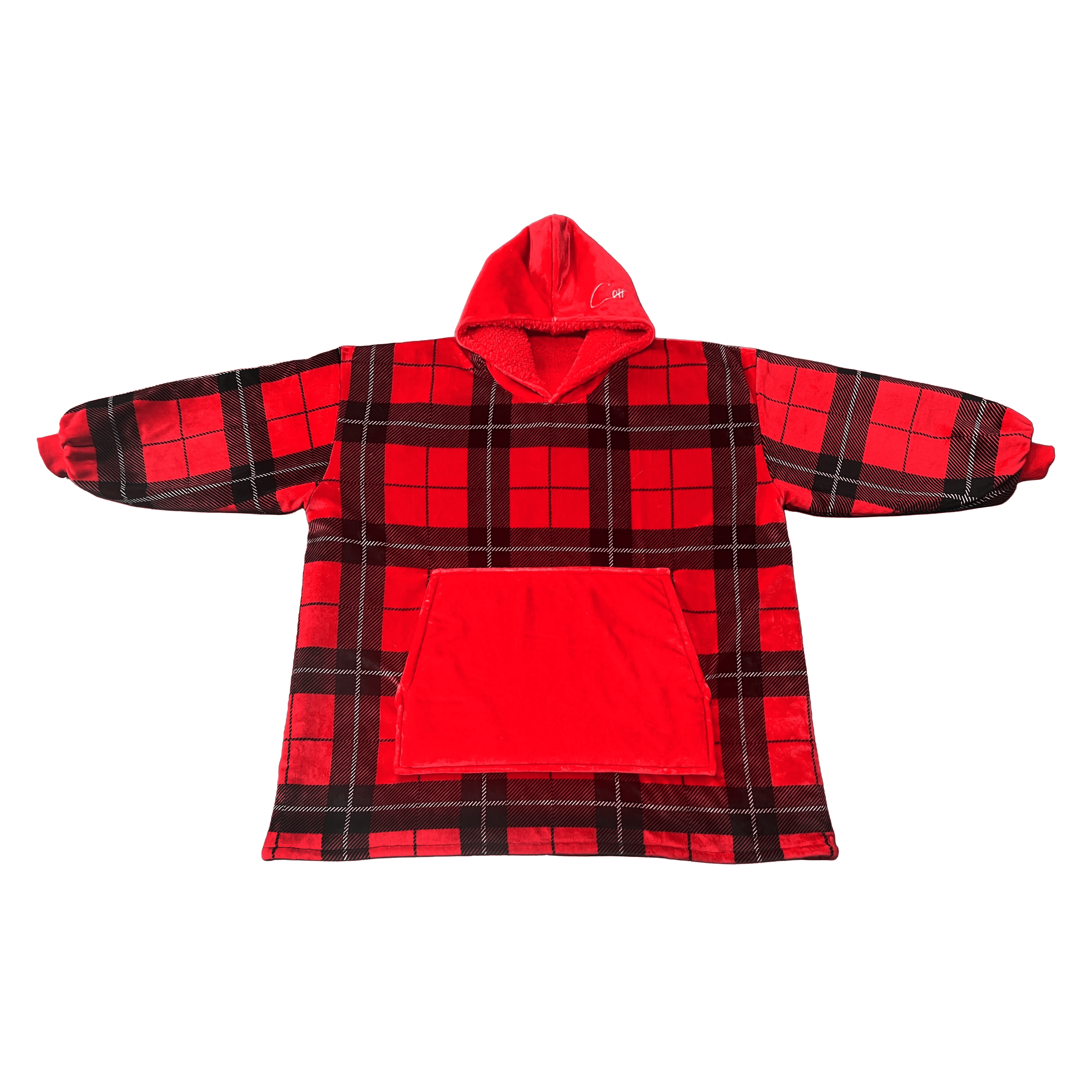 CaseOh's Hooded Blanket: Red Flannel